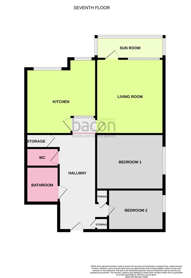 Floor Plan | Flat - Purpose Built | Boundary Road, Heene, Worthing | For Sale
